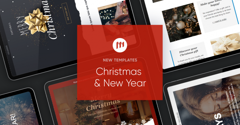 Marketing email: new templates for Christmas and New Year