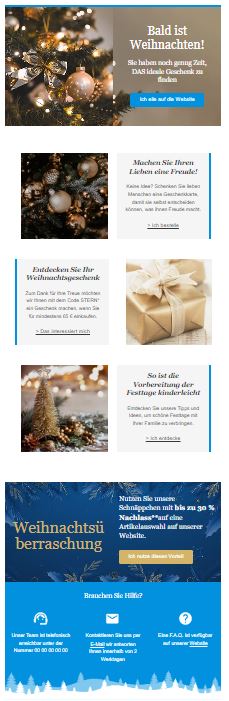 Newsletter template für Weihnachten