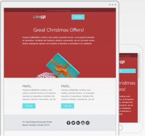 Gift newsletter example for Christmas